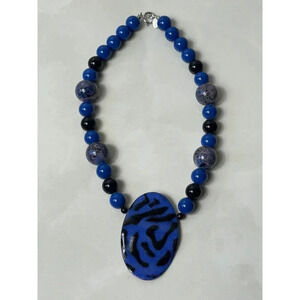 Vintage Park Lane Blue Boho Style Necklace Jewelry